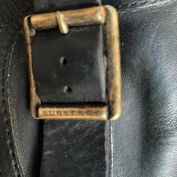 Burberry Winfield Black Leather Moto Biker Boot Size 38. - Picture 7 of 7